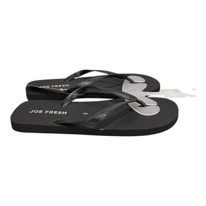Joe Fresh Flip Flop Sandals Mens Size 9 Black Beach Shoes Summer Casual